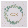 Airlaid Serviette Eukalyptus-Fisch, 33 x 33 cm, 50 Stück - Produktbild-Vorschau 1