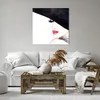 Bild auf Leinwand - Leinwandbild - Frau Lippen Hut Eleganz Produktbild-Vorschau 6