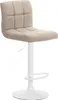 Barhocker HLO-CP242 Stoff weiß  creme Produktbild-Vorschau 1