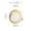Sweet LED Möbel Einbaustrahler 4x Einbauleuchte Bad Gold Produktbild-Vorschau 3