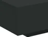 A close-up, three-dimensional view of a black box-like object, likely a piece of furniture, against a white background. Produktbild-Vorschau