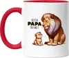 Bester Papa der Welt Löwen Papa Tasse Rot - Vatertag Liebe Produktbild-Vorschau 1