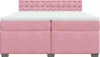 vidaXL Boxspringbett mit Matratze Rosa 200x200 cm Samt Produktbild-Vorschau 6