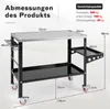 COSTWAY Mobiler Schweißtisch 92x46 cm, Schweißwerkbank mit Produktbild-Vorschau 3