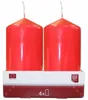 Stumpenkerze 8cm Ø4cm rot 4 Pack Produktbild-Vorschau 3