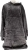 Hoodie Plaid Sherry warme Decke mit Ärmeln 110x170 cm grau Produktbild-Vorschau 1