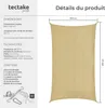 Voile d’ombrage SUNNY - 3 x 5 m, sable Voir les images du produit 6