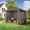 Gartenpavillon 3x3 m Holzoptik, Stahldach Hardtop 4 Produktbild-Vorschau 2