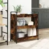 vidaXL Kuchyňský vozík kouřový dub 70x30x82 cm materiál na Náhled obrázku produktu 3