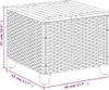 vidaXL Stolik ogrodowy czarny 45x45x37 cm polirattan drewno Podgląd zdjęcia produktu 8