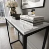 Konzolový stolek MODERN 80 cm černý / bílý vysoký lesk Náhled obrázku produktu 2