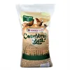 A bag of bird feed with illustrations of birds and a fence. Produktbild-Vorschau