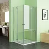 MIQU Duschkabine90 x 90 cm Eckeinstieg Duschwand Produktbild-Vorschau 1