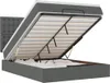 vidaXL Ottoman-Bett mit Matratze & LEDs Dunkelgrau 140x200 Produktbild-Vorschau 1
