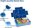 Brotdose Kinder mit Fächern, 1330ML BPA Frei Jausenbox Produktbild-Vorschau 6