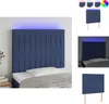 vidaXL LED Kopfteil Blau 90x5x118/128 cm Stoff -  Kopf- & Produktbild-Vorschau 1