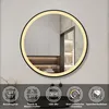 LED Badspiegel Rund 80cm mit Uhr Kalt/Neutral/Warmweiß Produktbild-Vorschau 2