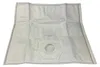 A white vacuum cleaner bag with a plastic connector. Produktbild-Vorschau