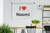 MuchoWow® Wandteppich Wandbehang Ich liebe - Naomi - Produktbild-Vorschau 2