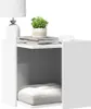 Meuble de bac à litière pour chat blanc bois d'ingénierie Voir les images du produit 2