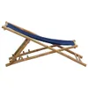 vidaXL Chaise longue bambou et toile bleu marine Voir les images du produit 12