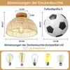 JDONG Deckenlampe Wohnzimmer Lampe Decke Deckenleuchte Produktbild-Vorschau 2