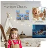 A collage of images showing a child playing with a cardboard sword, a child sleeping, and a child laughing, with a wall shelf in the background. Náhled obrázku produktu