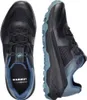 A pair of black and blue hiking shoes shown from a top-down and side view. Anteprima dell’immagine prodotto