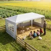 YZNAHRE Pavillon 3x6m Polyester Partyzelt mit Seitenteilen Produktbild-Vorschau 11