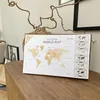 Mappamondo in legno 3D in legno naturale 105x60 cm - Anteprima dell’immagine prodotto 3