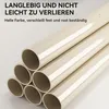 A stack of beige pipes against a light gray and white background with German text overlay. Produktbild-Vorschau