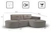 Kaiser Möbel Modernes L-förmiges Designer-Ecksofa Modena Produktbild-Vorschau 3