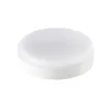 A white LED light bulb with a ribbed edge and a white base, isolated on a white background. Produktbild-Vorschau