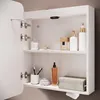 SONNI 55 x 70 x 15 cm Einzeltüriger Spiegelschrank aus Holz Produktbild-Vorschau 4