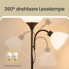 VASAGLE Deckenfluter Stehlampe mit Verstellbarer Leselampe Produktbild-Vorschau 6