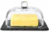 Butterdose auf Schieferplatte Butterglocke Butterschale Produktbild-Vorschau 1