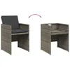 The Living Store Gartenstühle mit Kissen 4 Stk. Grau Poly Produktbild-Vorschau 9