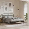 vidaXL Postel s čelem kovová černá 140x200 cm Náhled obrázku produktu 2