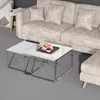 2er Set Design Couchtisch MENTO weiss hochglanz 60cm Produktbild-Vorschau 3