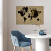 MuchoWow® Poster Weltkarte - Schwarz - Löwe 90x60 cm - Produktbild-Vorschau 5