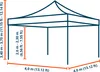 TOOLPORT 4x4m Stahl Faltpavillon, ohne Seitenteile, weiß Produktbild-Vorschau 7