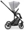 A side view of a gray and black stroller against a white background. Produktbild-Vorschau