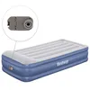 An inflatable air mattress with a close-up inset of its valve. Náhled obrázku produktu