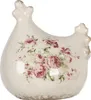 Clayre & Eef Decorazione Pollo 12x11x13 cm Fiori in Anteprima dell’immagine prodotto 1