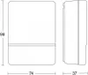 Technical drawing of a black light sensor with dimensions. Anteprima dell’immagine prodotto
