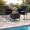 Set di mobili da giardino in polyrattan COSTWAY, 3 pezzi. Anteprima dell’immagine prodotto 8