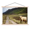 MuchoWow® Textilposter Schottische Highlander - Pfad - Wald Produktbild-Vorschau 1