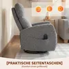 HOMCOM Poltrona relax Poltrona girevole da TV con funzione Anteprima dell’immagine prodotto 8