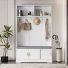 Wolnostojący wieszak na ubrania z ławką na buty, 6 Podgląd zdjęcia produktu 4