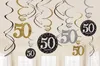 12 Golden 50th Birthday Spiralhänger 60cm Produktbild-Vorschau 1